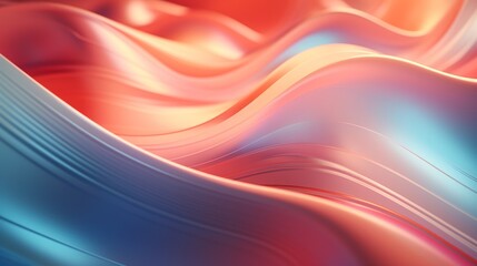 Poster - Soft, flowing waves of color resulting in an abstract and fluid background. Generative AI