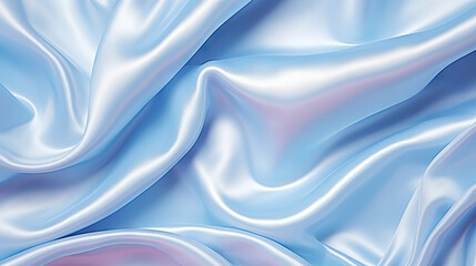 Wall Mural - Abstract light  blue background. light blue fabric texture background. soft blue silk satin. Curtain. Luxury background for design. Shiny fabric. Wavy folds.	
