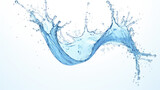 Fototapeta Łazienka - water splash isolated on white background,splashes a clean water on white 