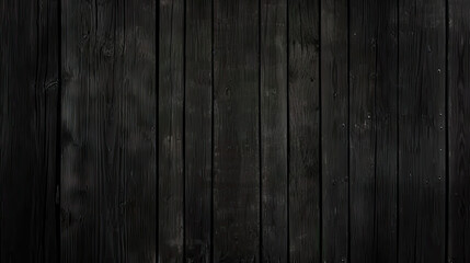 Wall Mural - a black wood plank background, Black wood fence texture and background 