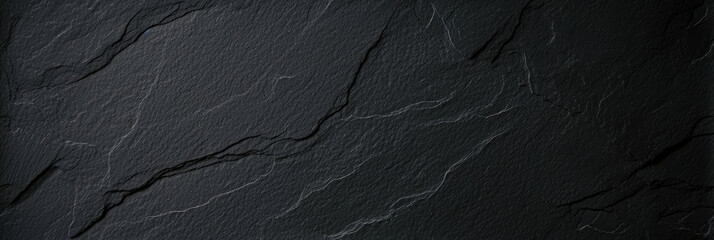 Wall Mural - Dark grey black slate texture background. Black stone texture. Black granite slabs background	
