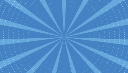 Aufkleber - Bright rays on blue background. Blue abstract Sunburst pattern. Comics, pop art style. Vector illustration, blue background