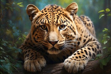 close up of a leopard