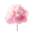 Pink cotton candy isolated on transparent white