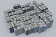 3d stack of money