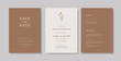 Beautiful and minimalist wedding invitation template with watercolor flower