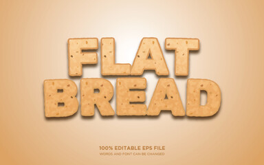 Poster - flatbread 3d editable text style effect
