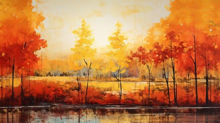 Wall Mural - Colourful Autumn Landscapes: A Collection of Stunning Photos of Fall Foliage, Mountains, Lakes, and Forests