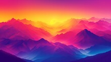 A Gradient Of Sunset Colors Ranging From Deep Orange To A Dusky Purple, Evoking The Tranquil Beauty Of An Evening Sky. Generative AI