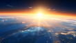 Inspiring view of sunrise as seen from Earths orbit