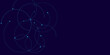 © Zero Degree - Digital big data visualization and electronic circuit board concept. Global communication technology background with dots and lines connection.