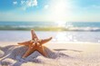 starfish summer sunny beach ocean background travel