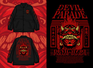 Wall Mural - Japanese Streetwear Coach Jacket translation : Devil Parade, Akuma Devil