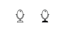 Mirror Icon With White Background Vector Stock Illustration