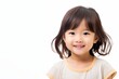 © Danko - Close up portrait of a happy asian little girl isolated over white background.