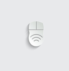 Poster - computer mouse wireless icon  vector