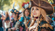 A fantasy festival with cosplayers in imaginative costumes themed activities and fantasy world displays.