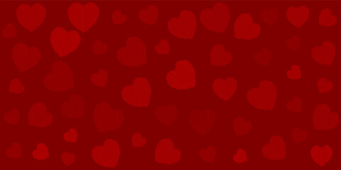 Wall Mural - Banner for Valentines Day with border of hearts design