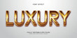 editable vector luxury style gold text effect