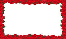 Red Roses Border Frame Background Valentines Day Wallpaper 