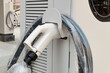 © Freer - brand new electrical car charger in the outdoor at horizontal composition