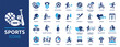 © Icons-Studio - Sports icon set. Containing football, basketball, trophy, competition, medal, gym, volleyball and more. Solid vector icons collection.
