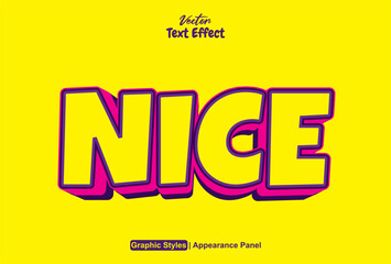 Fototapete - Nice text effect with yellow graphic style and editable.
