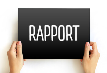 Poster - rapport text on card, concept background