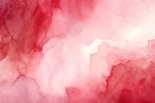 Crimson Abstract Watercolor Background 