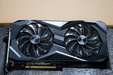 Poster - side view of computer graphics card