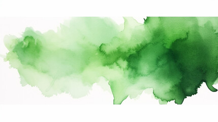 Wall Mural - green abstract watercolor texture background on white background
