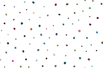 Seamless Vector Art. Seamless Ink Dot Splotch. Abstract Fashion Icon. Yellow Polka Dot. Pink Random Confetti Spray. Random Spot Birthday. Color Retro Polka Background. Small Pattern Cute Effect.