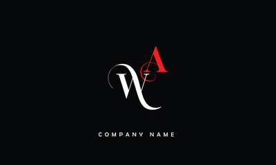 AW, WA, A, W Abstract Letters Logo Monogram