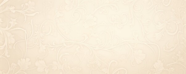 Wall Mural - Ivory soft pastel background parchment with a thin barely noticeable floral ornament background