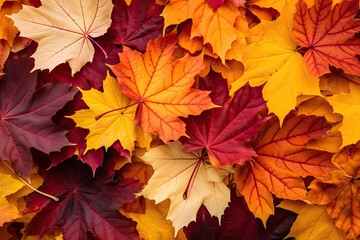 Autumn Leaves Pattern Background