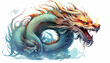 chinese dragon with white background