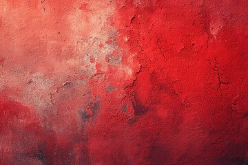 Poster - A picture of a red painted wall with peeling paint. This image can be used to depict decay, urban decay, texture, or abstract backgrounds