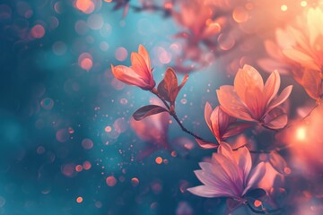 Poster - A close-up view of a bunch of flowers. Perfect for adding a touch of natural beauty to any project