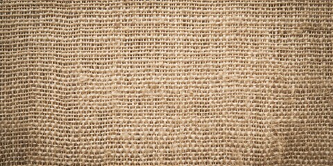 Poster - Close-up view of a textured burlock cloth. Suitable for various design projects