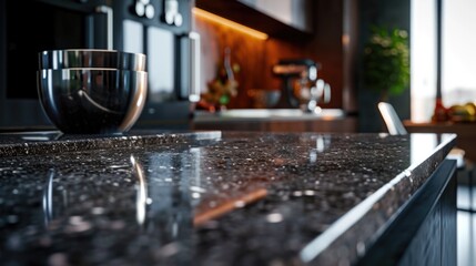 Poster - A glass of wine sitting on top of a counter. Perfect for wine tasting events and kitchen decor
