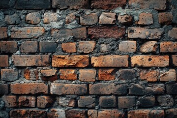 Poster - An old brick wall with rust on it. Perfect for adding a vintage touch to your designs