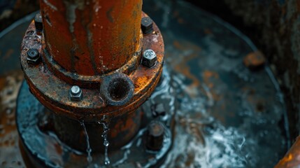 Poster - A close up of a rusted fire hydrant. Ideal for illustrating urban decay or highlighting the need for maintenance