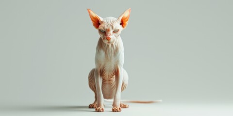 Aufkleber - A sphy cat sitting on a white surface. Suitable for various purposes