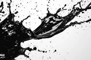 Poster - A captivating black and white photo capturing a dynamic splash of water. Perfect for adding a touch of elegance to any design or project