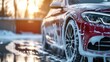 Car getting washed made with Ai generative technology