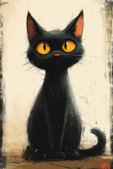  Katze Schwarz