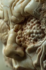 Poster - Close up of a detailed model of a human brain. Perfect for educational purposes or medical presentations