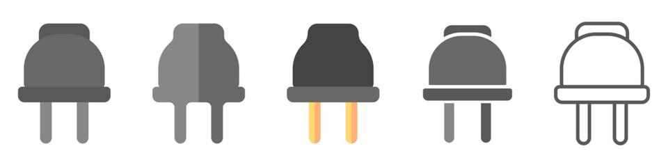 Poster - Vector set of electric plugs. Plug in symbol. Plug icon for electrical appliances. Vector illustration.