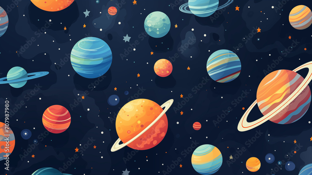 asteroid pattern, wallpaper, illustration Stock Illustration | Adobe Stock