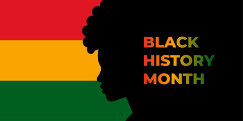 Wall Mural - Black history month celebrate, vector illustration design graphic Black history month,Black History Month vector banner design template.